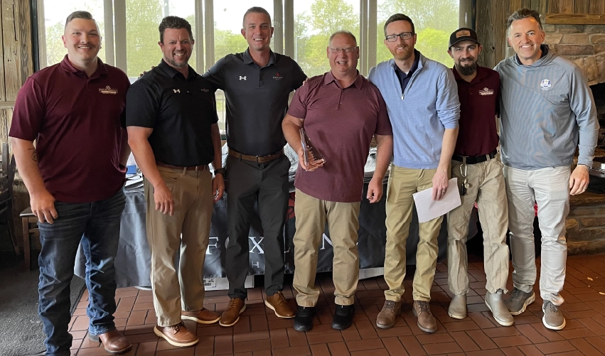 Douglassville Mechanical Inc. receiving the Legacy Award from Foxlane Homes' Philadelphia division